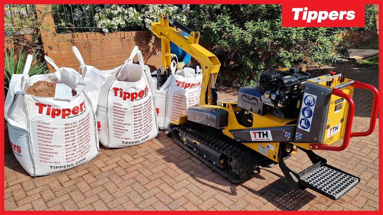 Save Time & Labour - Lift Bulk Bags, Paving and more! Dragon LF1000 Lifter - Tippers Tool Hire