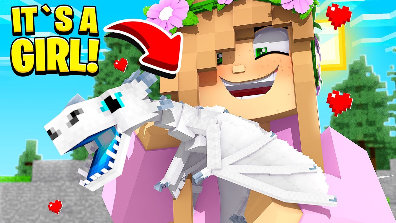 IT'S A GIRL! MY NEW BABY ICE DRAGON! Minecraft Dragon Fire