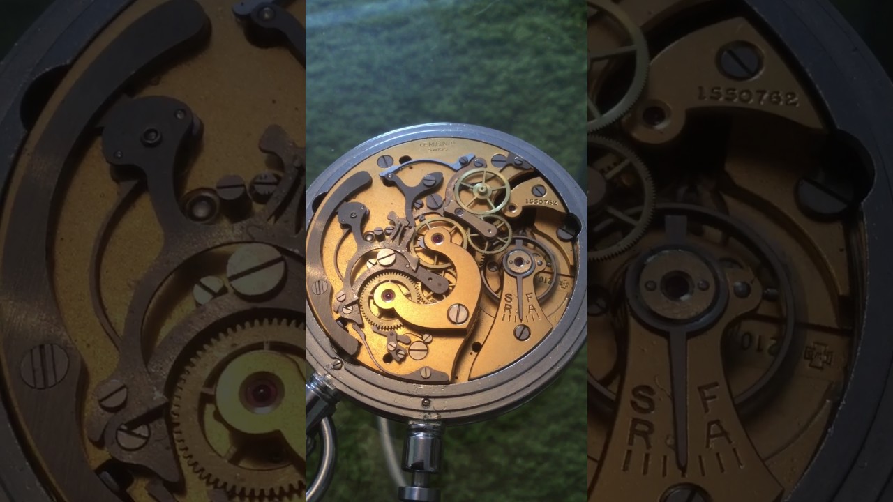 Faulty Nero lemania split time vintage stopwatch