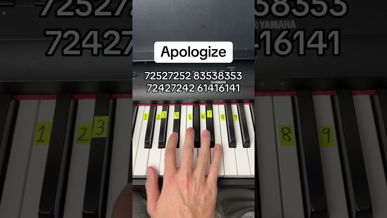 Apologize - Timbaland Easy Piano Tutorial #piano #tutorial #apologize