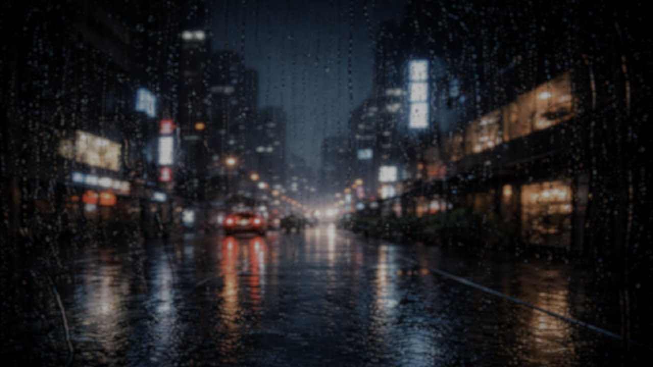 Rainy Urban Night Ambience for Sleep & Focus – 10 Hours