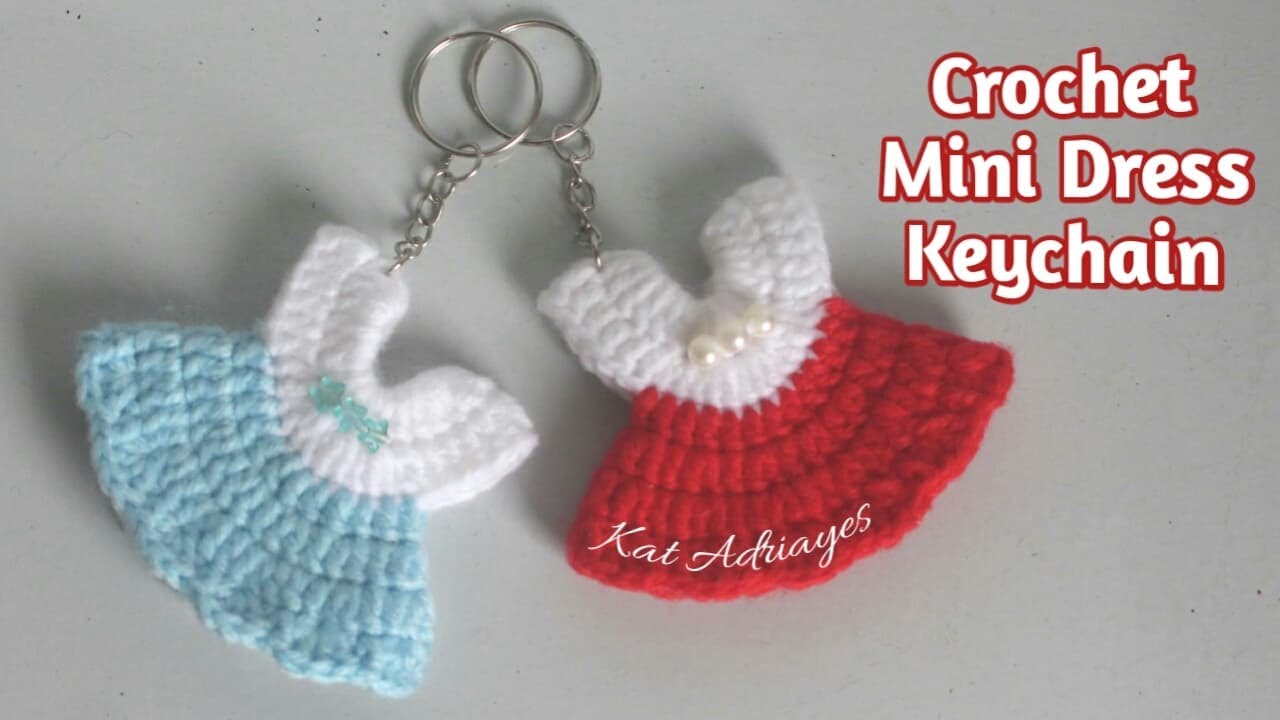 Crochet Mini Dress Keychain | DIY Souvenir | Crochet Pattern