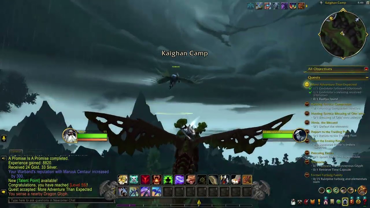 (WOW Lets Play No Commentary) World of Warcraft War Within, Dwarf Hunter, 44min, Ep.13, Part 1
