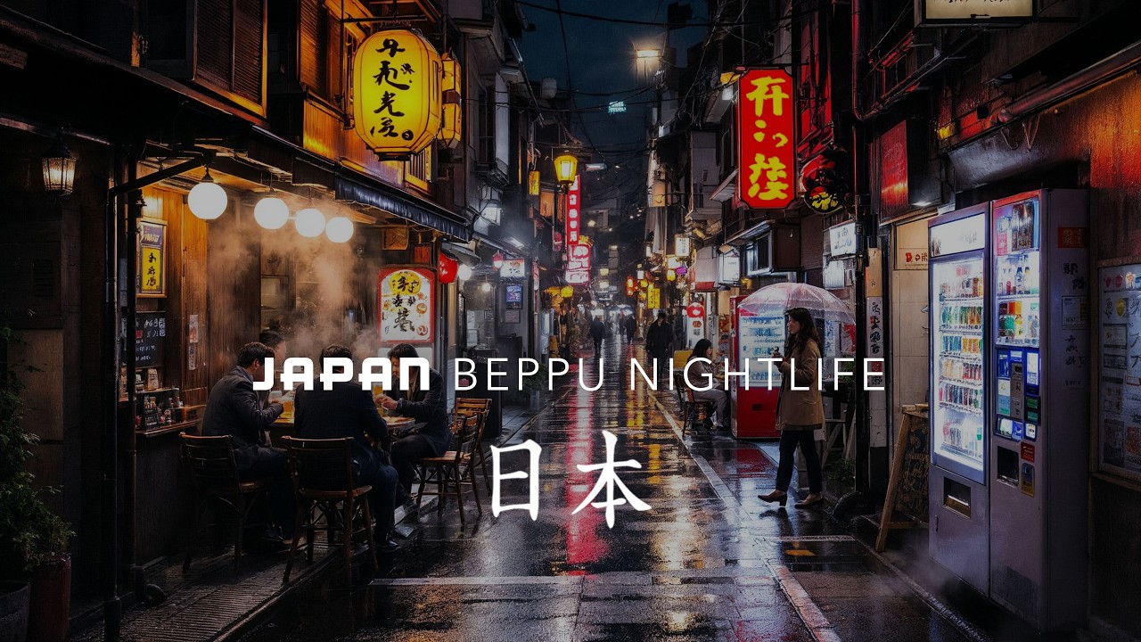 🇯🇵 Beppu Japan Night Walk 4K | Hidden Bar Streets & Relaxing Late-Night Ambience