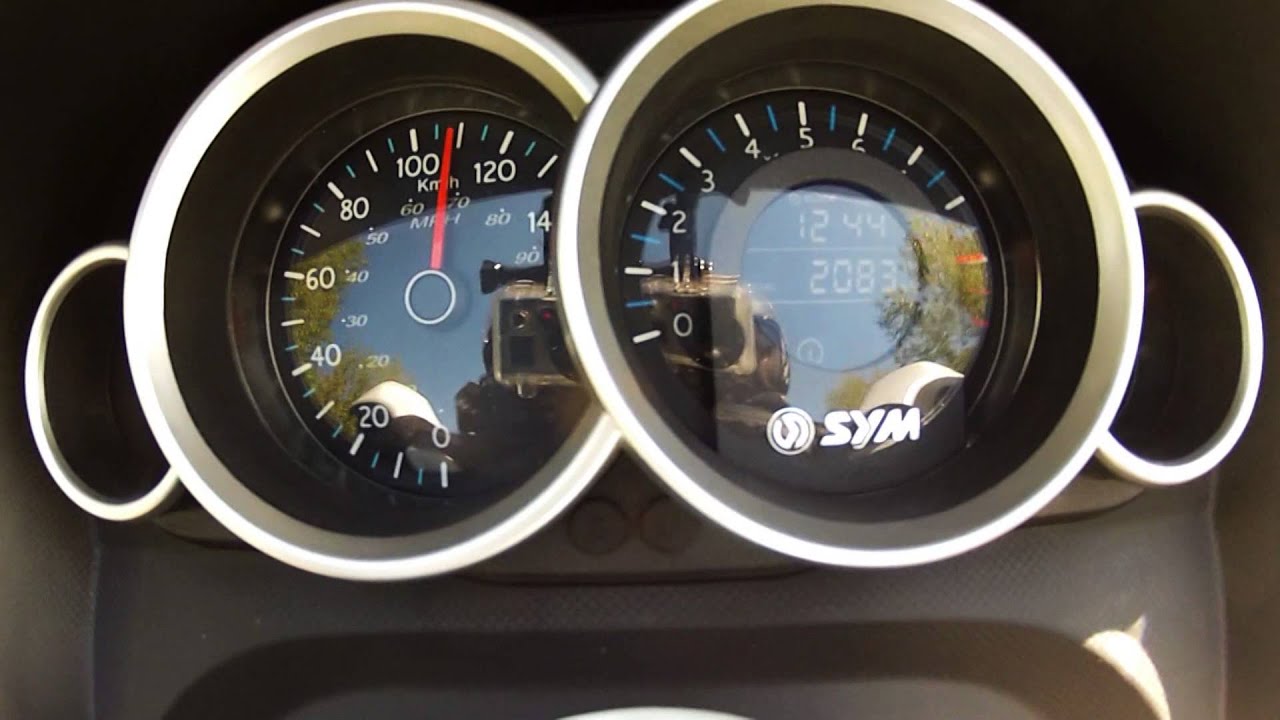 2014 Sym GTS 125 EFI ABS 0-110 km/h