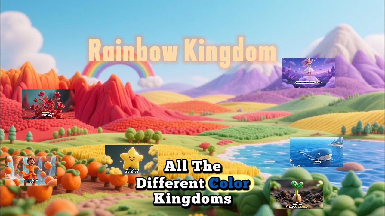 🌈 Luna in the Rainbow Kingdom | Color Learning Adventure for Kids | Clay Animation