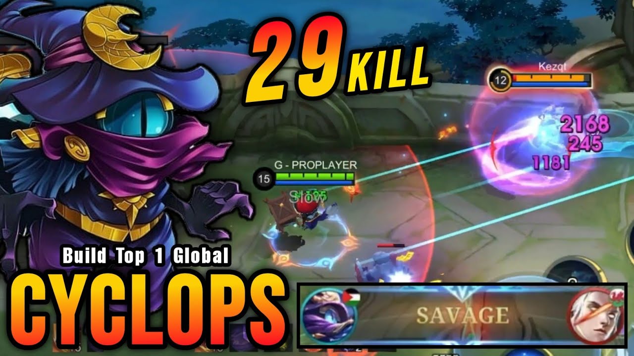 SAVAGE + 29 Kills!! Cyclops Jungler is Back to Meta!! - Build Top 1 Global Cyclops ~ MLBB