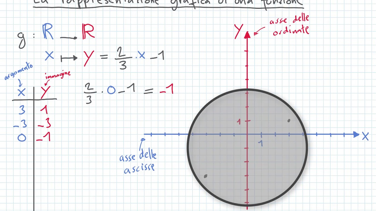 La rappresentazione grafica di una funzione