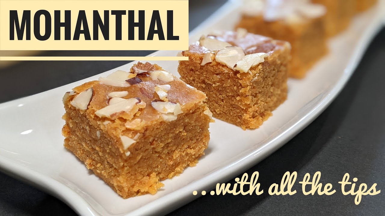 मोहनथाल | Mohanthal Recipe | Traditional Gujarati Sweet | गुजराती ट्रेडिशनल मोहनथाल -बेसन बर्फी