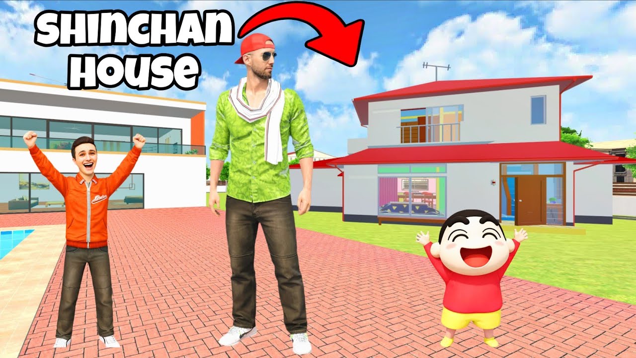 JACK BUILT SHINCHAN'S HOUSE 🏠 in FRONT of his HOUSE 😱 || indian theft auto simulator || 