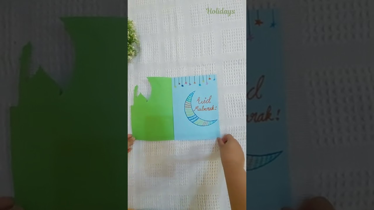DIY Eid card|easy handmade Eid card|Eid Mubarak
