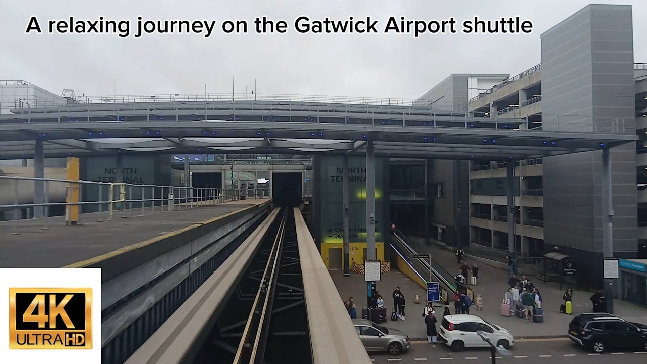 POV on the Gatwick Airport shuttle 