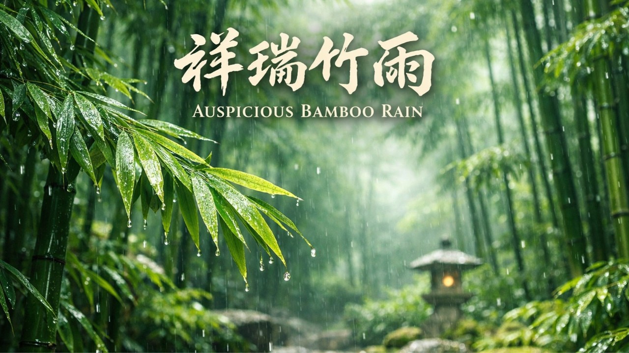 Auspicious Bamboo Rain 🌧️ Zen Garden Rain Sounds for Deep Sleep & Relaxation