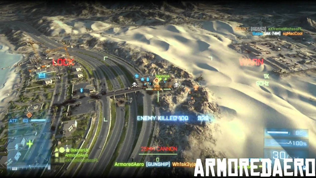 [BF3] Bandar Desert - AC130 Gameplay