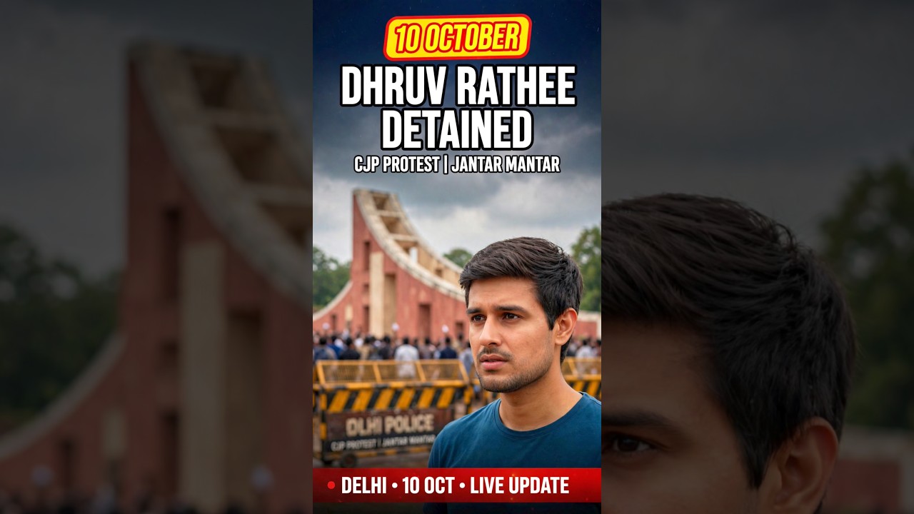 BREAKING NEWS | CJP PROTEST Delhi | 10 October 2026 | DHRUV RATHEE | ABHIJEET DIPKE | JANTAR MANTAR