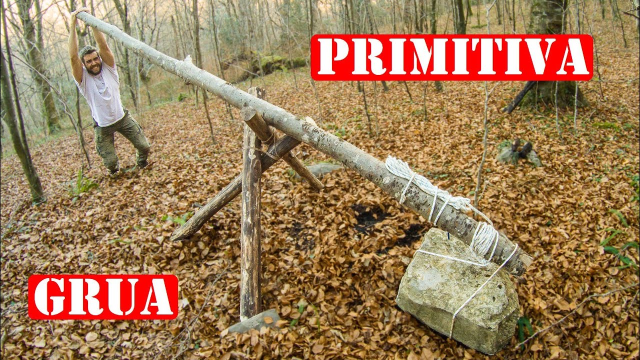 Grúa Primitiva Para Mover Rocas Grandes