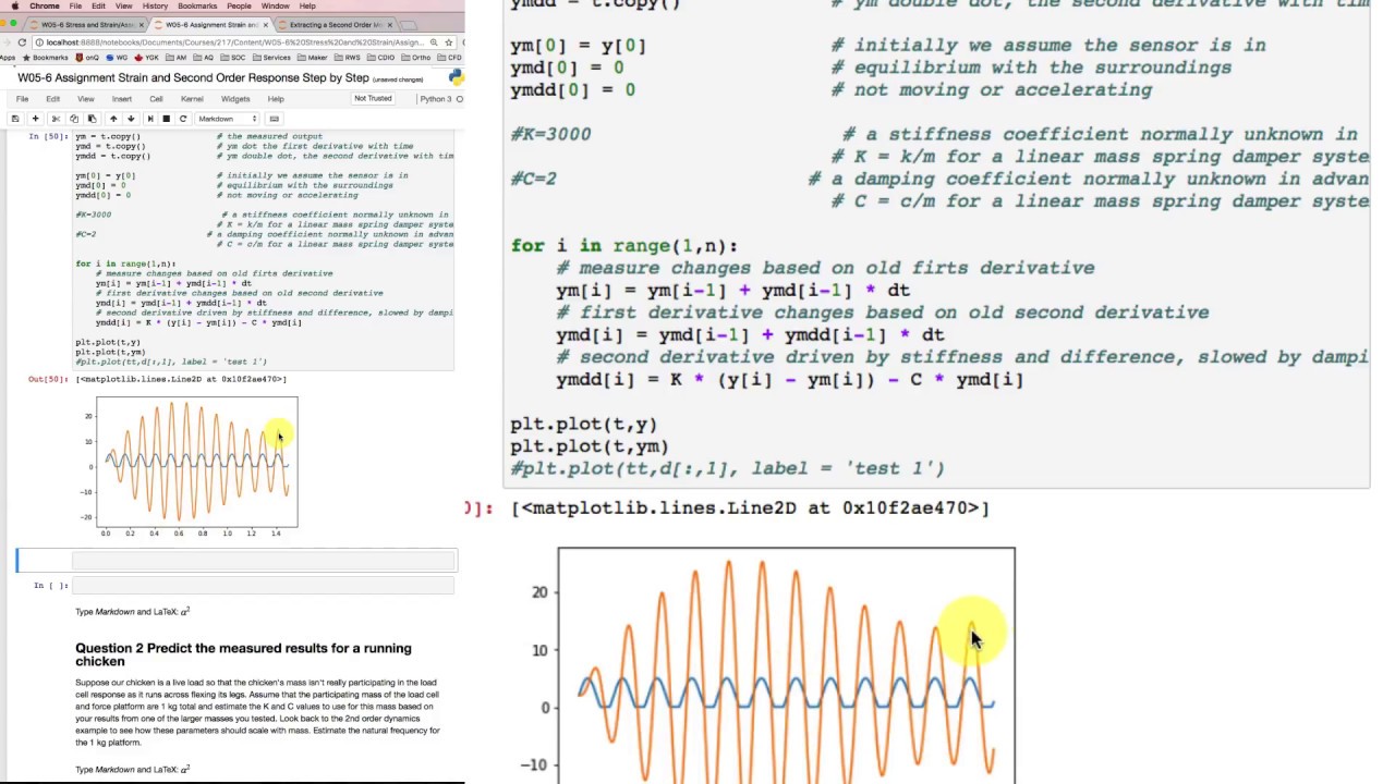 W05 6 Assignment Strain and Second Order Response Step by Step