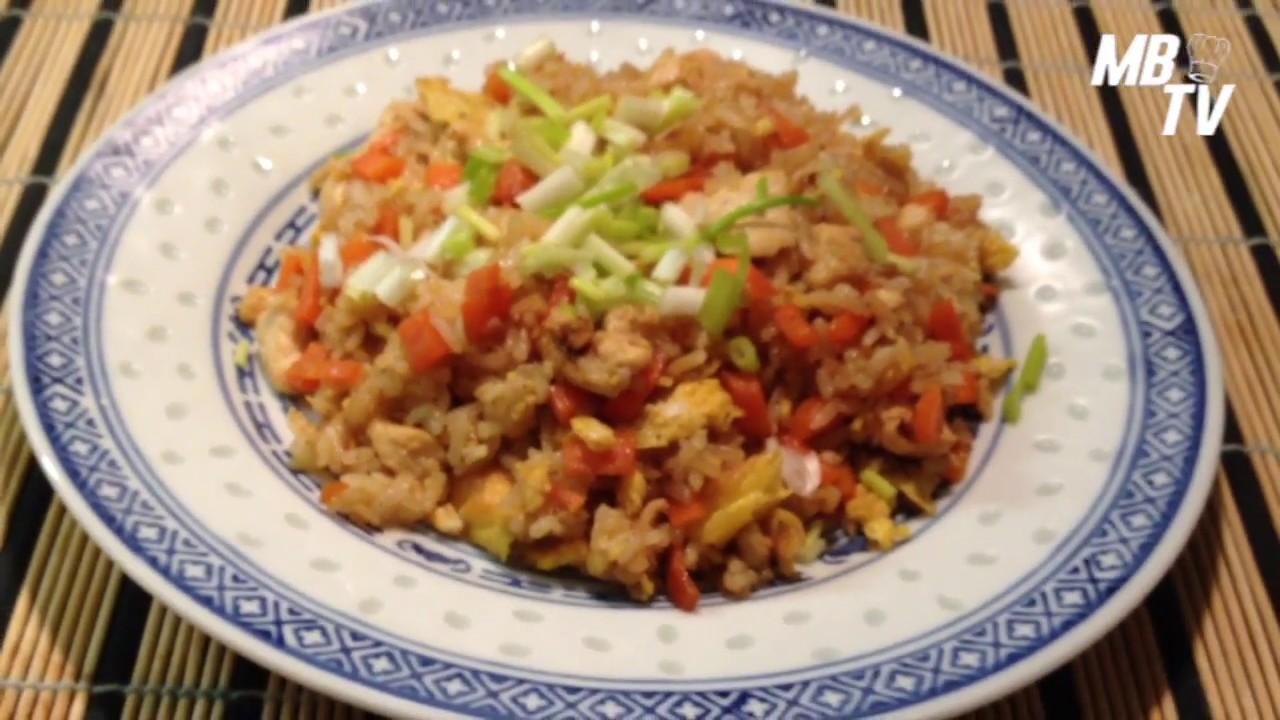 RIZ Tha&iuml; Saut&eacute; Au Poulet et &agrave; la sauce soja - RECETTE RIZ THAI