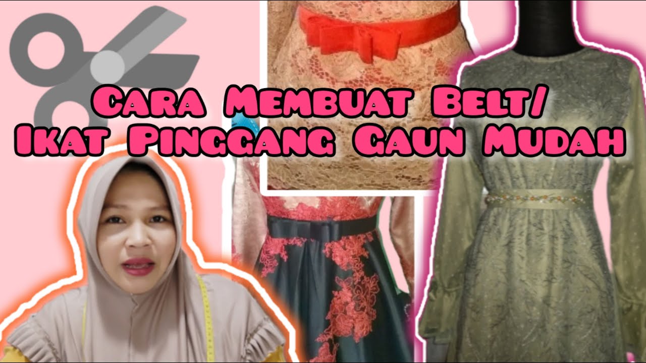 Cara Membuat Belt atau Tali Pinggang untuk Gamis | Tutorial Membuat Tali Pinggang | sari tailor