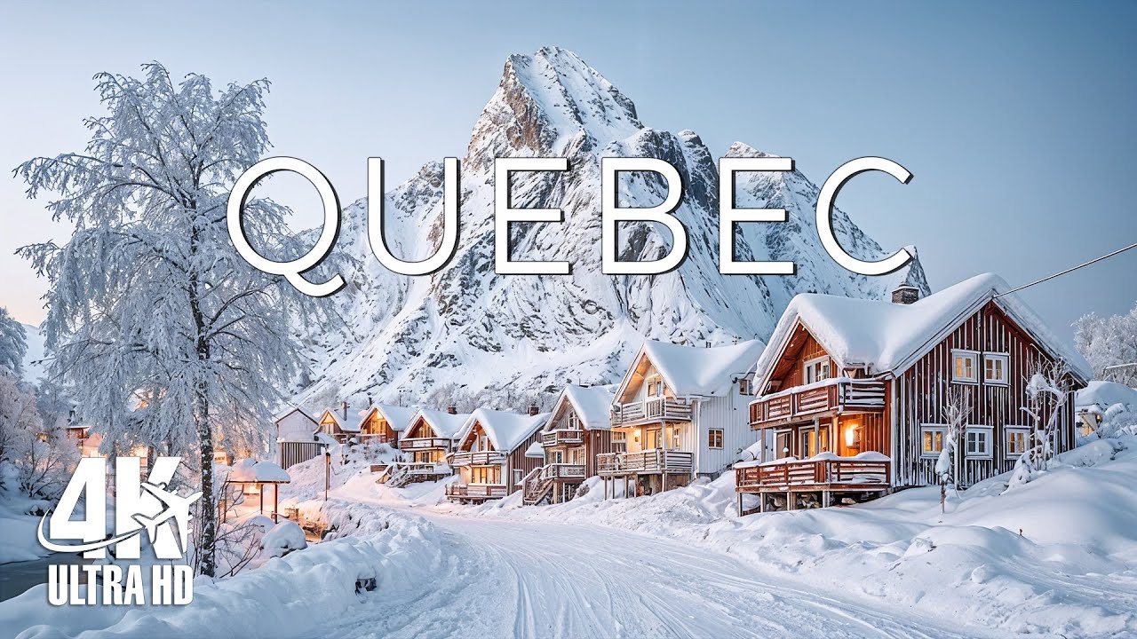 Quebec 4K | Captivating Winter Wonderland, Frozen Port & Old World Charm - 4K Video