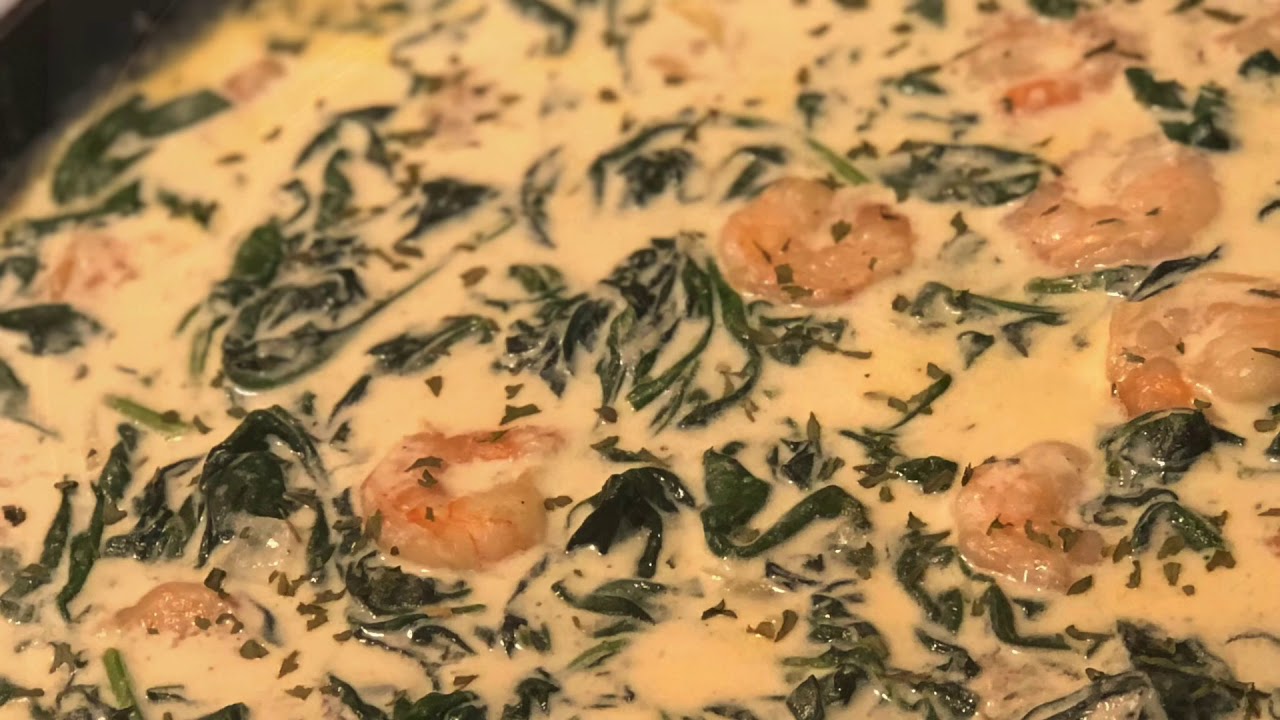 QUICK & EASY CREAMY SPINACH & SHRIMP