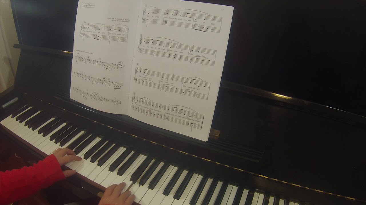 Up on the Housetop by B.R. Hanby Alfred's adult piano Merry Christmas Book level 1