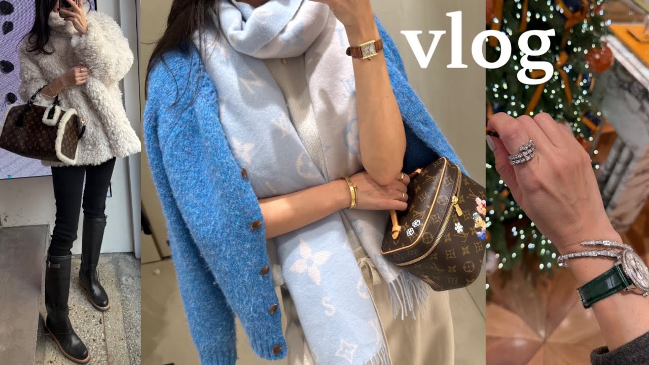 vlog_ Мой первый день шопинга с Ларой💛 Bulgari Serpenti🐍✨ Новое пальто и шарф от Louis Vuitton, и...
