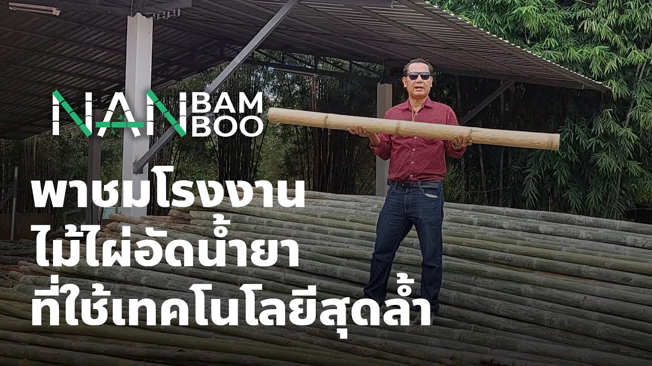 พาชมโรงงานไม้ไผ่อัดน้ำยา ที่ใช้เทคโนโลยีสุดล้ำ ไม้ไผ่ใช้ทำวัสดุก่อสร้าง เฟอร์นิเจอร์ ทนทาน 50-100 ปี