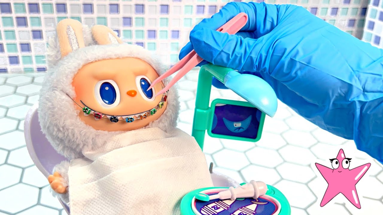 😱 ¡Le pusieron BRACKETS a LABUBU y NO le GUSTÓ! 😭🦷 | Su rutina mañanera completa 🍳👕✨