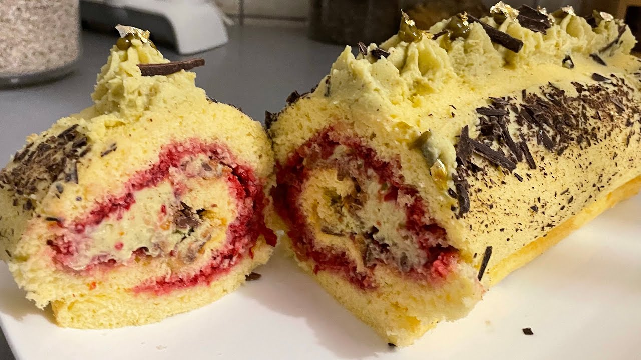 Bûche Chocolat Framboise Pistache pour les Fêtes 🎄 Recette Facile 