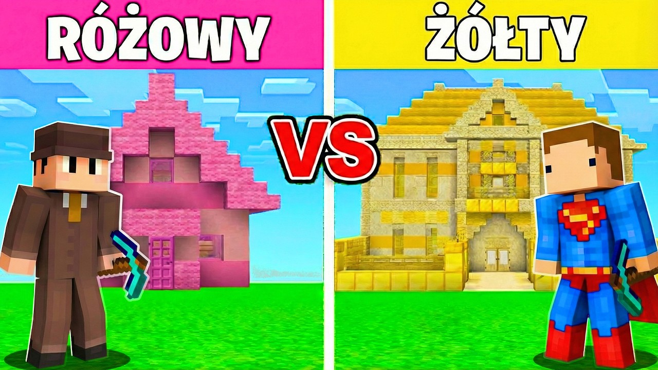 KOŁO FORTUNY LOSUJE KOLOR NASZYCH DOMÓW w MINECRAFT