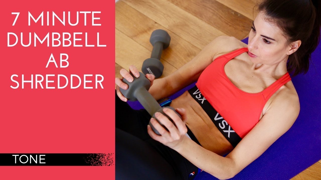 7 Minute Dumbbell Ab Shredder | Ab Workout