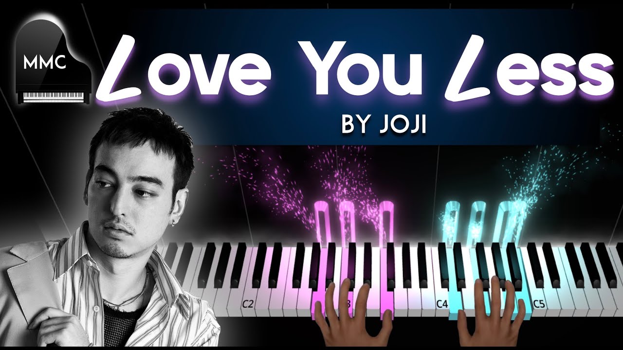 Love You Less by Joji piano cover / tutorial + sheet music + lyrics
