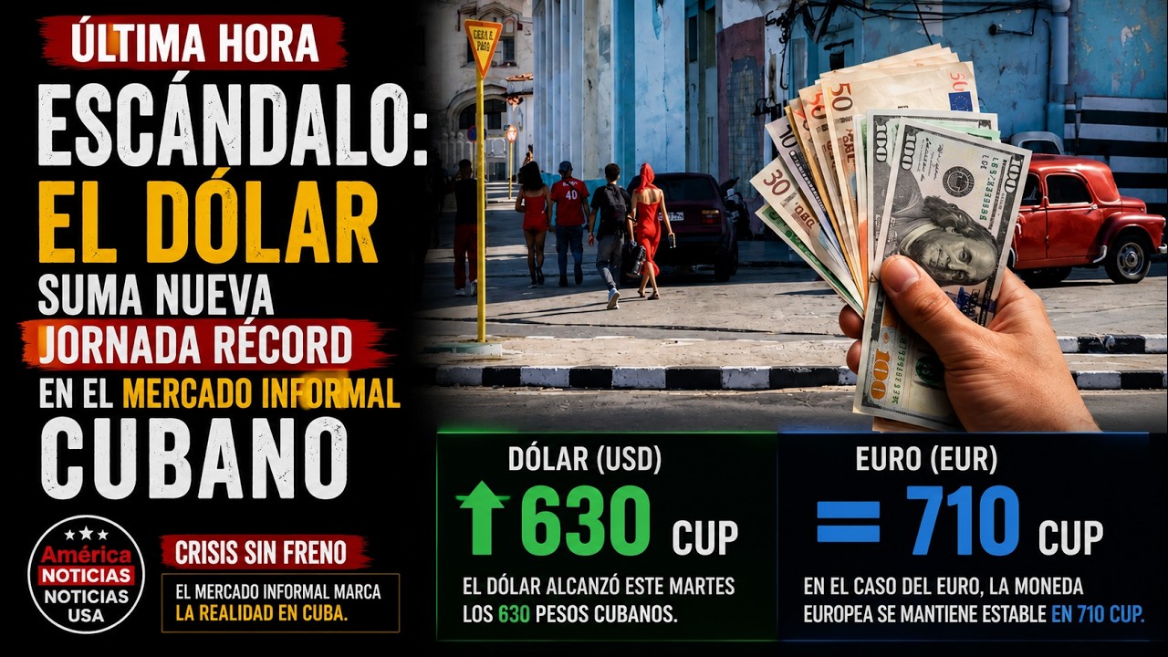 ESCANDALO: El d&oacute;lar suma nueva jornada r&eacute;cord en el mercado informal cubano
