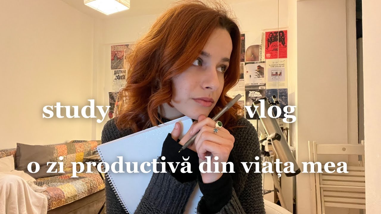 study vlog I o zi productivă din viața mea: despre licență, haircare routine, ce citesc