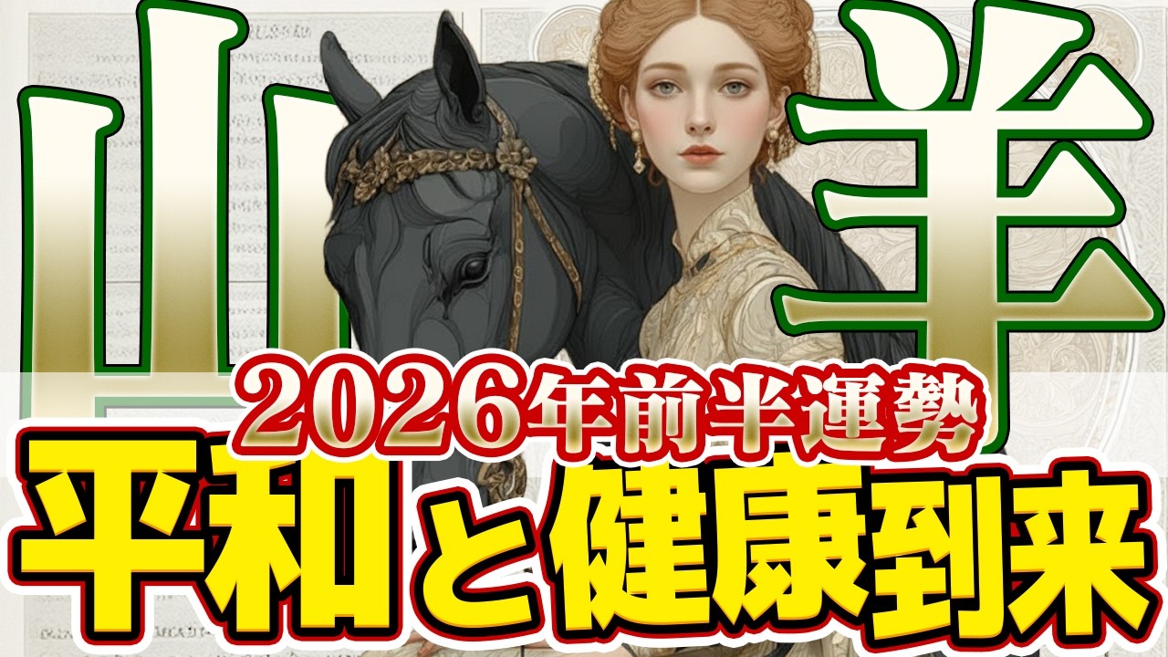 【やぎ座2026年前半】やっと訪れた「平和」と「健康」。激動を乗り越えたあなたに贈るご褒美タイム【癒しの眠れる占い】