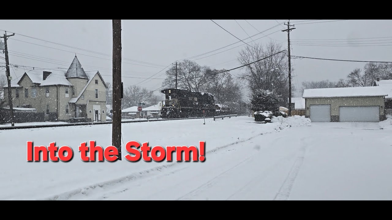 An Alberta Clipper Hammers the Area, as Trains Cut Through the Storm