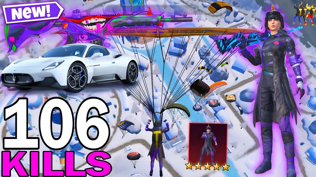 106 KILLS!!😱ALL PRO H*CKER PLAYERS RUSHED ME IN ERANGEL🔥PUBG MOBILE - BGMI