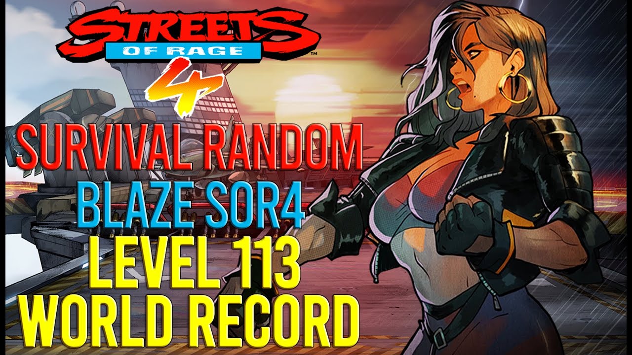 Streets Of Rage 4 - Blaze SOR4 Survival Random Sim World Record (Level 113)