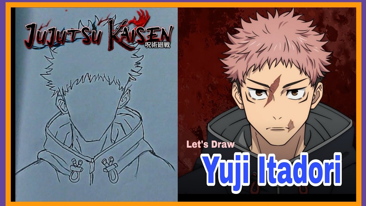 How to draw Yuji Itadori from Jujutsu ksisen 