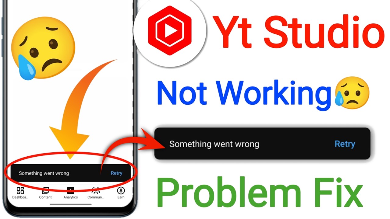 Fix YT Studio Something Went Wrong 2026 | YT Studio Server Down Problem