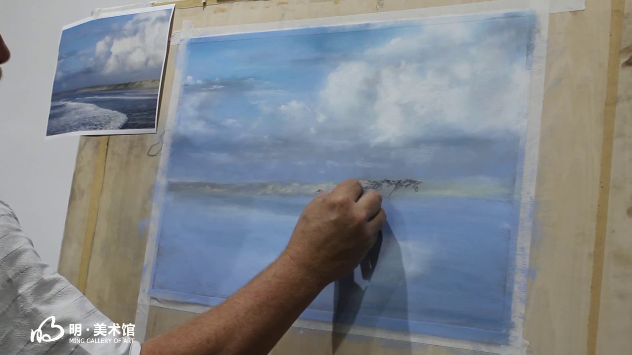 25 juillet 2017 : Paysage marin au pastel par CANTARANA (2)