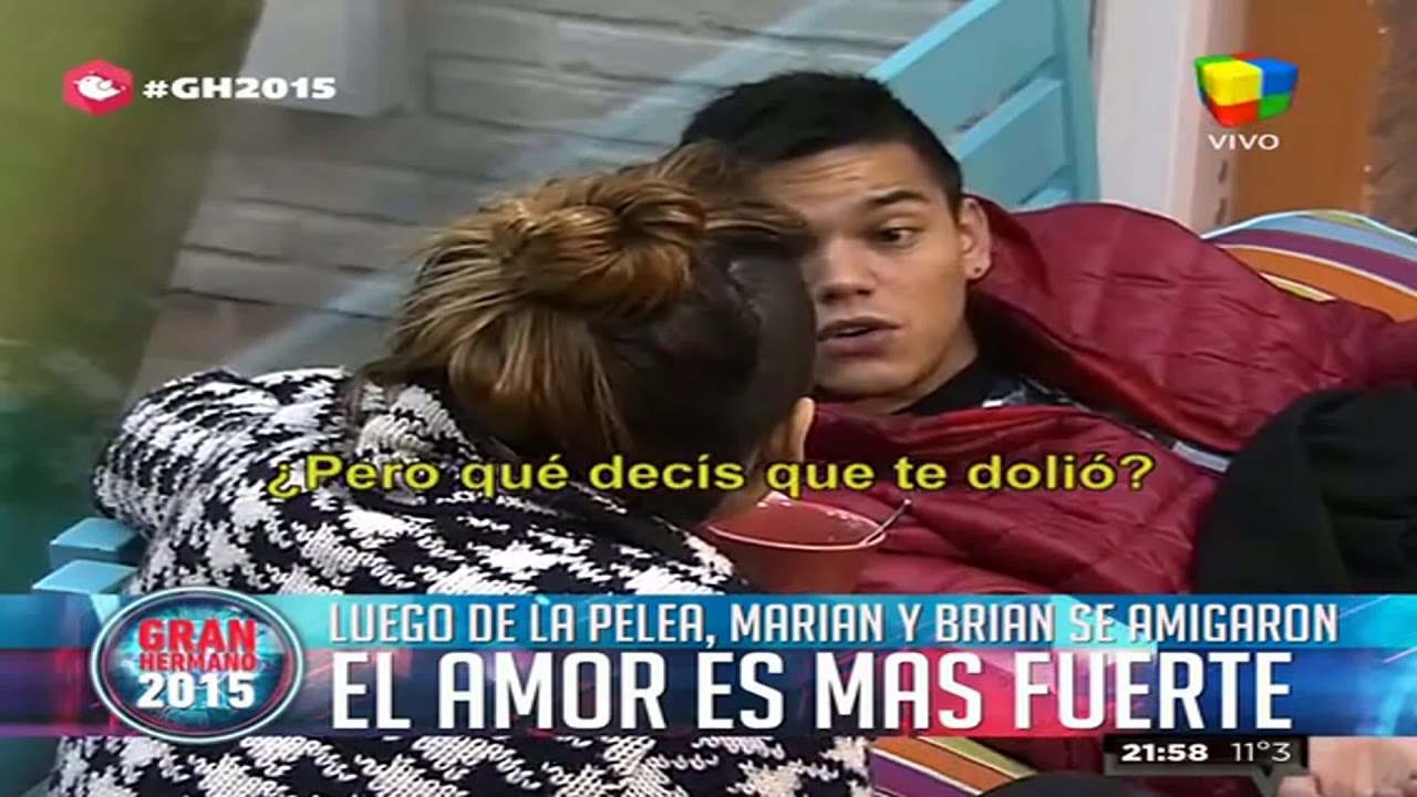 Y luego de la furia, Marian y Brian se reconciliaron