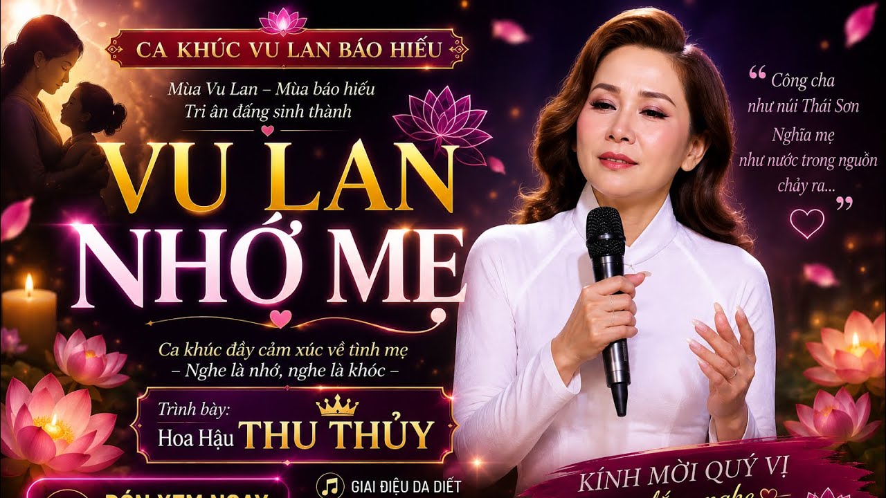 VU LAN NHỚ MẸ   Hoa Hậu THU THỦY