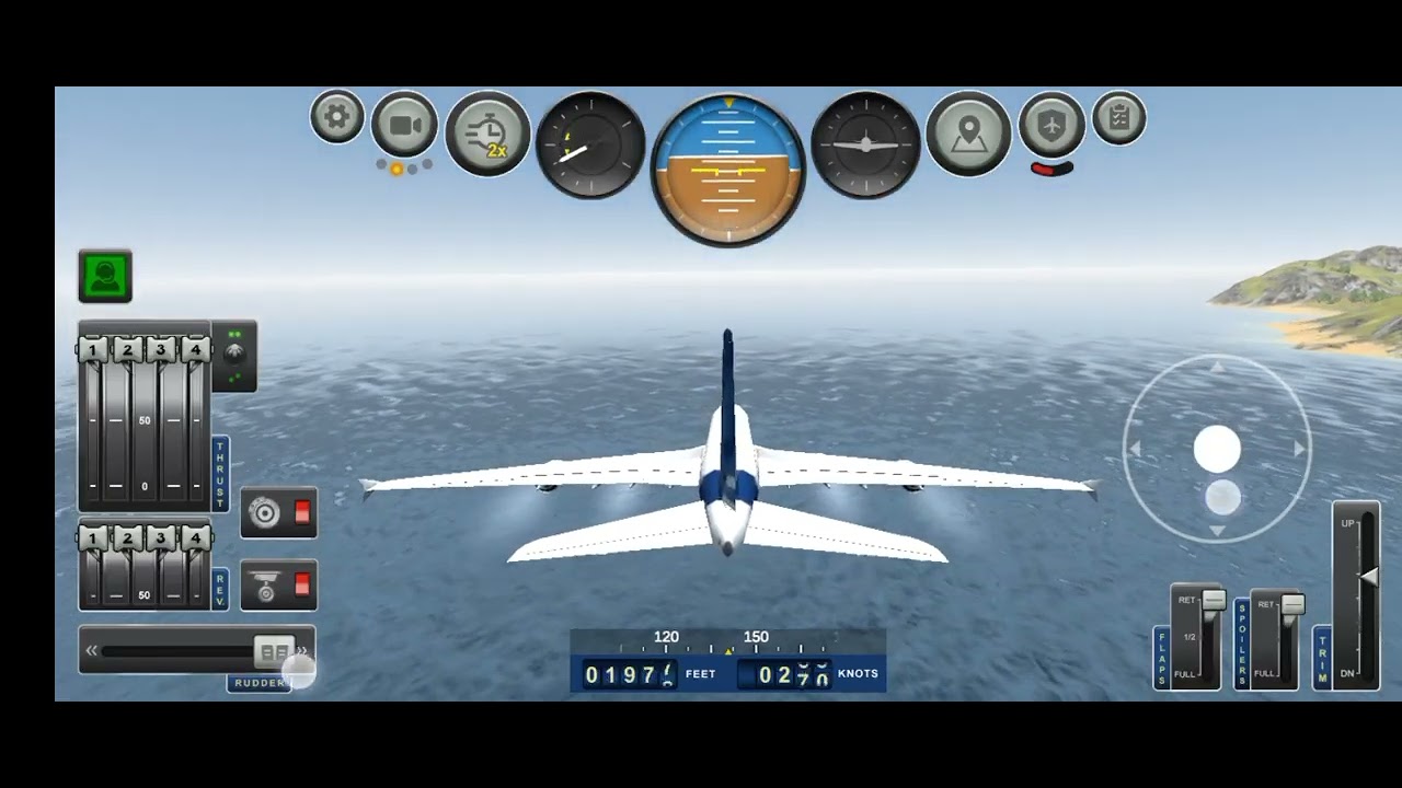 Airbus A380 Qantas airport to beach airport | jumbo jet simulator 