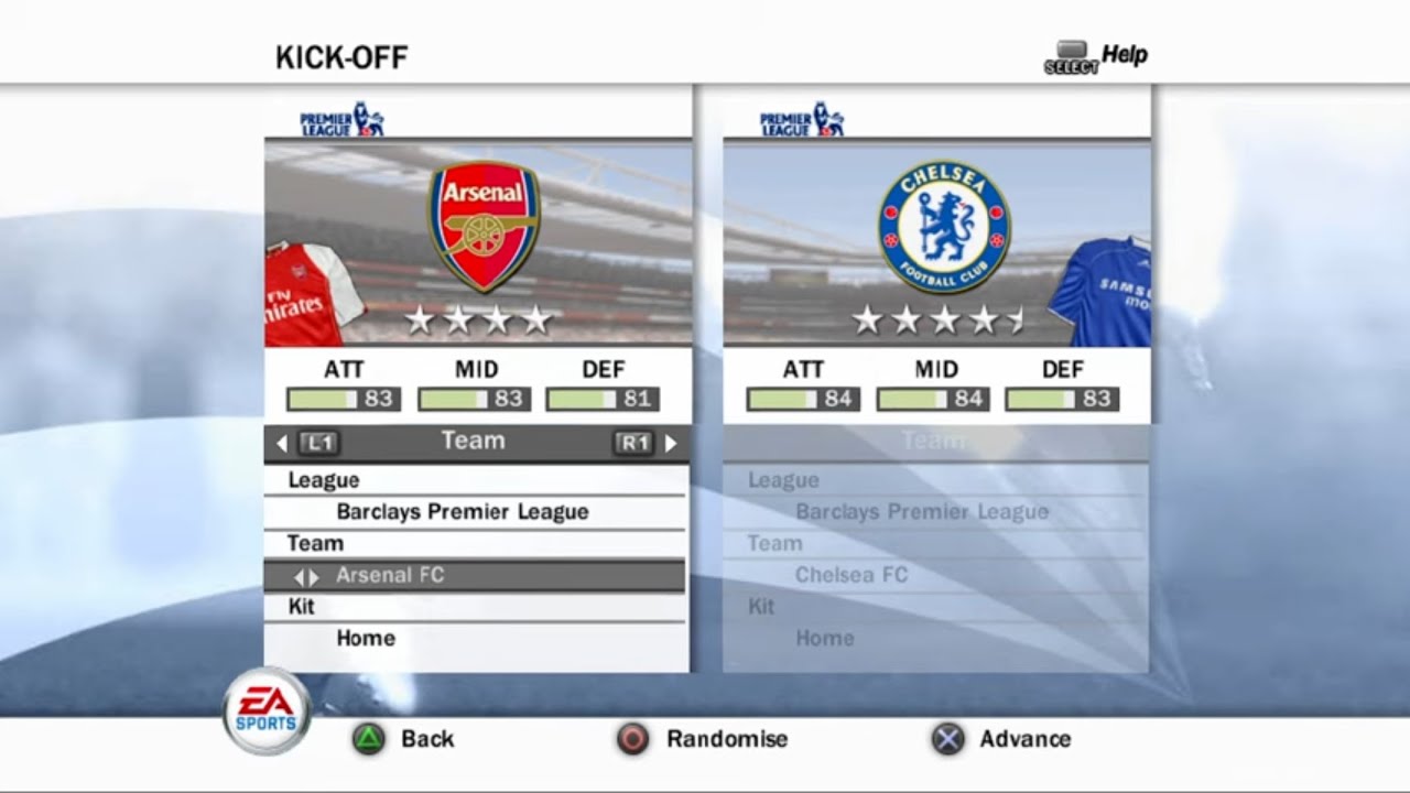FIFA 08 (PS2) Gameplay - Arsenal vs Chelsea