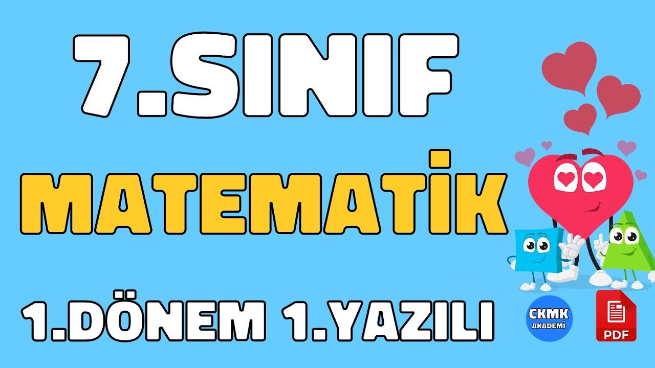 7.Sınıf Matematik 1.Dönem 1.Yazılı Soruları ve Cevapları Yeni (%99 Çıkabilir 😊😊😊 )
