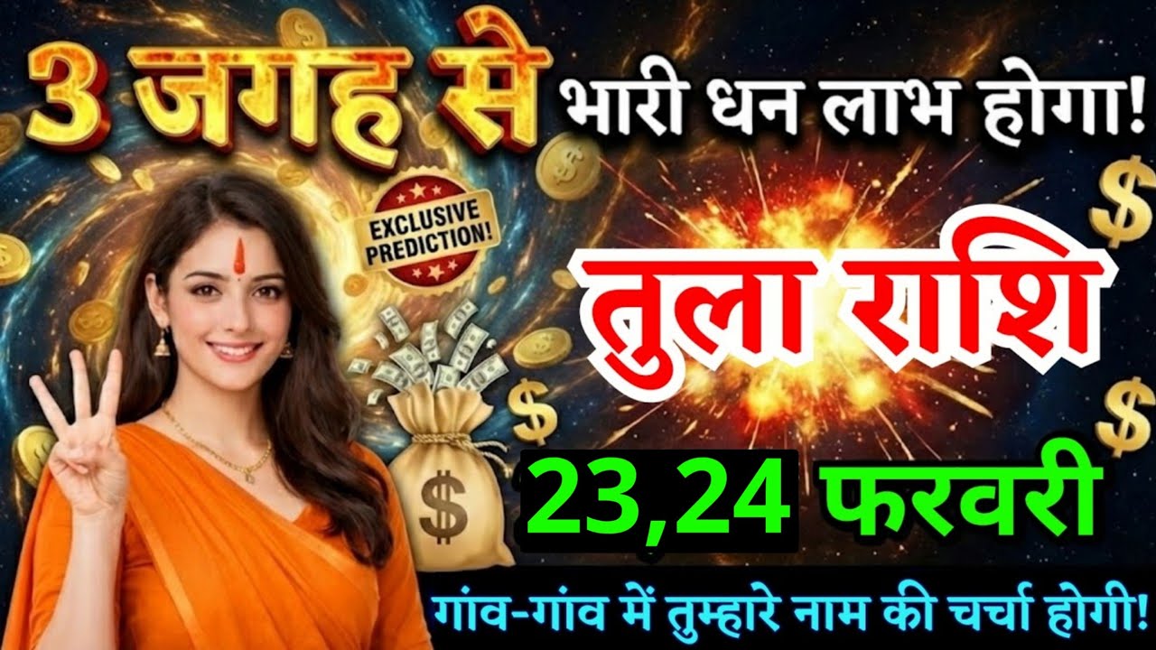 21, 22 फरवरी, तुला राशि वालों 3 जगह से भरी धन लाभ होगा, Tula Rashi