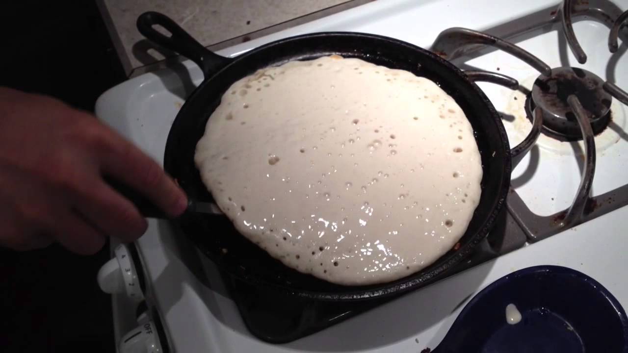 Flipping a big pancake
