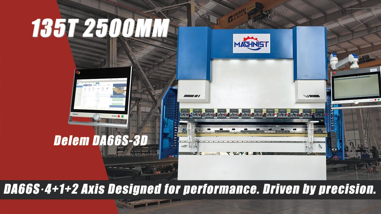 135T2500，DA66S,4+1+2 Axis, CNC Electro-Hydraulic Press Brake | Precision Bending